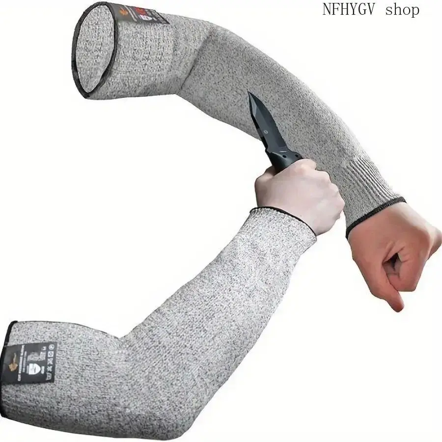 Heavy Duty Cut Resistant Arm Protector Sleeves, High Elastic Breathable Anti-Abrasion Forearm Shield, Protective Safety Work Gear for Gardening Woodworking And Daily Outdoor Labor Tasks