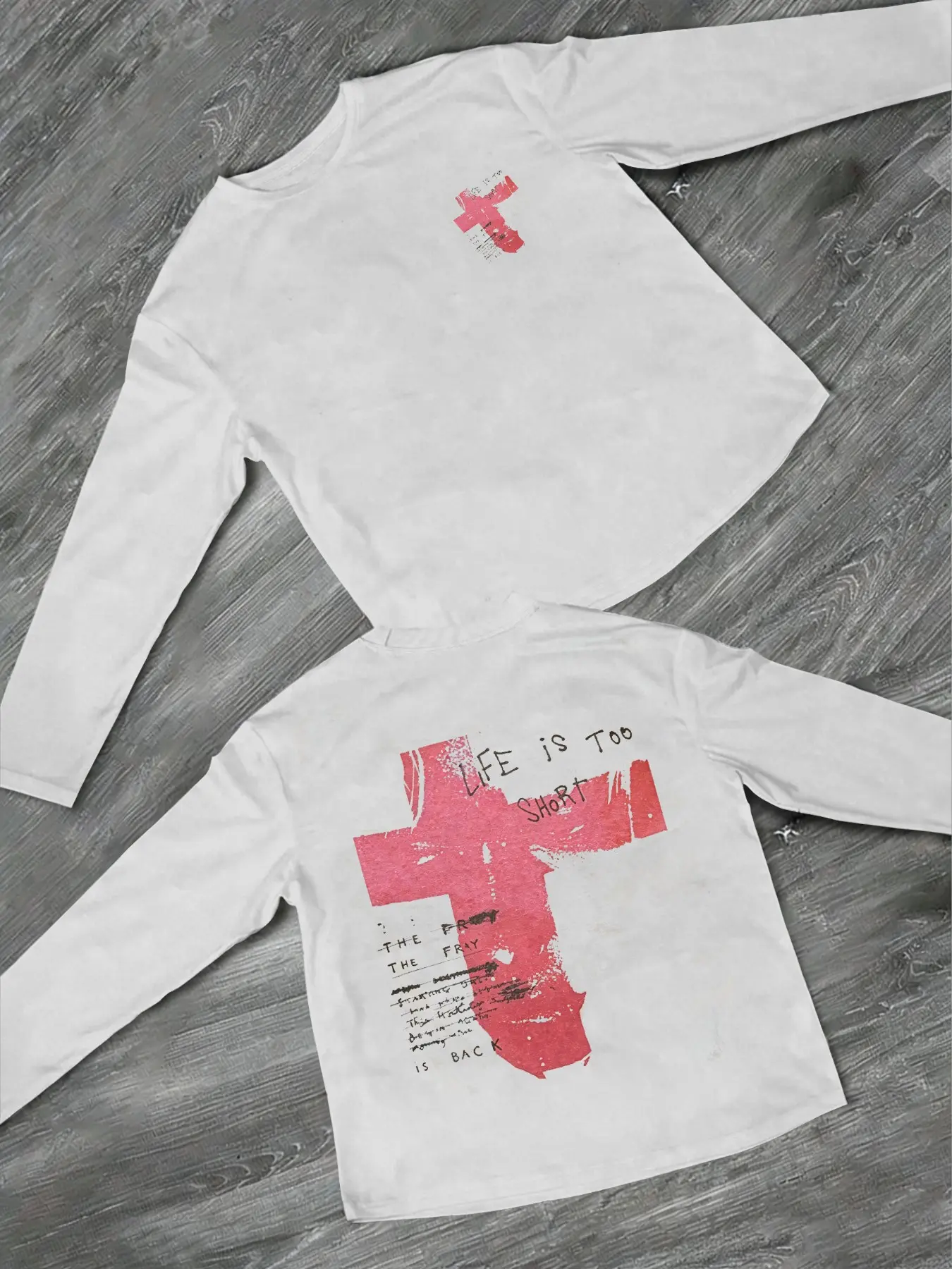 Men's Casual Sportswear Top, American Cross and English Print Long Sleeve T-Shirt, Fitted Unlined Men's Clothing for All Seasons