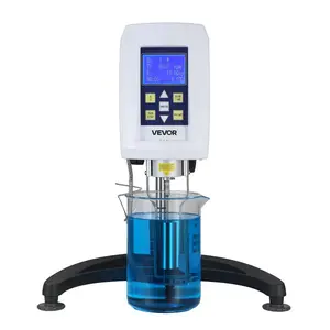 VEVOR Digital Rotary Viscometer, 10-100, 000 mPa. s(cP), 2 Accuracy, 100-240V Digital Rotational Viscosity Meter with 4 Rotors and Temperature Probe, LCD Display, Lab Viscometer for Fluid Testing