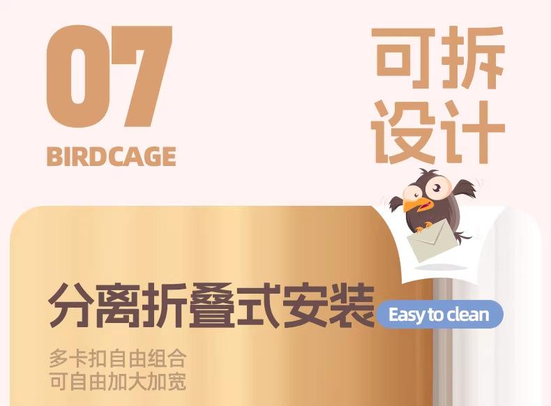 New Transparent Villa Bird Cage Double Layer Large Size Anti-Splash Horizontal Wire Special for Parakeet Cockatiel Budgie Parrot with Pet Toy Accessories