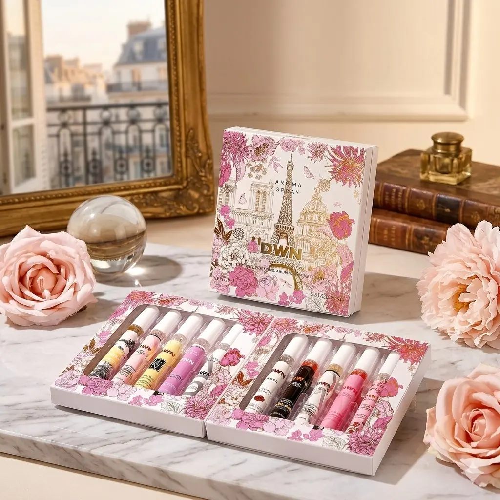10 Bottles,Limited Edition Summer MY PARIS Perfume Sampler Set Gift Spray, Fragrance Set, Fragrance Gift Pack, Perfume Mist, Floral & Fruity Scents, Natural Fresh Scent, Ideal for Travel, Home, Office Use, Pink BLOOMS ROSE