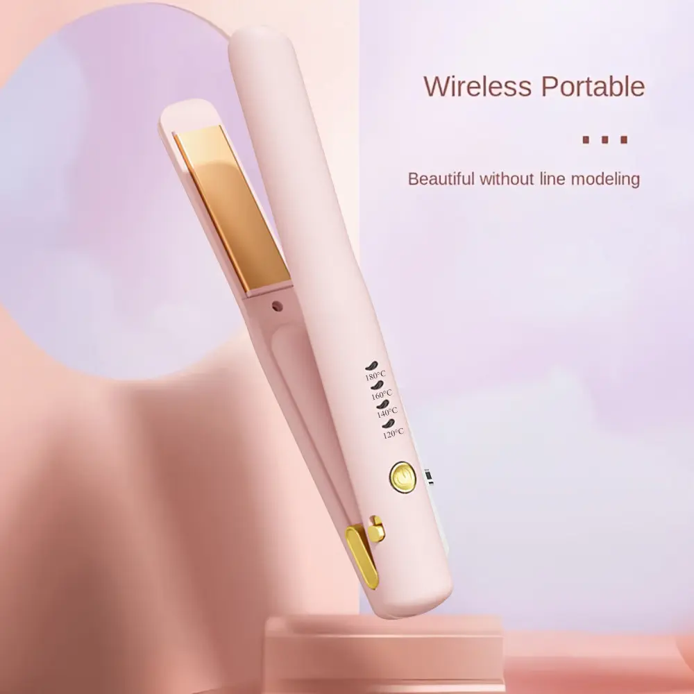 Portable Wireless Hair Straightener, Constant Temperature Control, Quick Preheat, Lightweight, Ideal for Home and Travel, Perfect Gift for Women