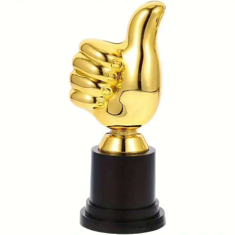 Thumbs Up Design Trophy, Creative Golden Thumbs Up Trophy, Party Award Trophy for Sports, Competition & Party Awards