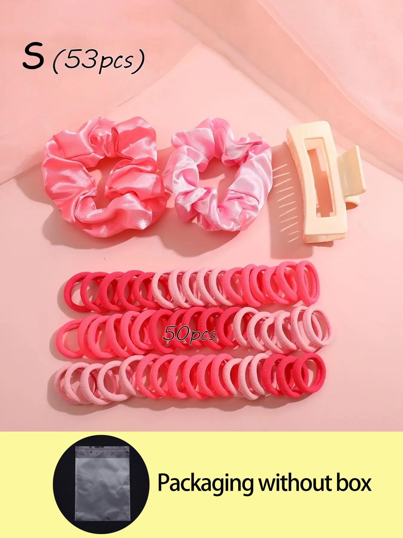 Random Color Hair Accessories Set for Valentine's Day Galentineday Outfit, Flower Decor Hair Accessories for Women & Girls, Including Hair Tie, Hair Claws, Scrunchie, Elastics for Daily Use, Minimalist Headwear Suitable for Thick Hair