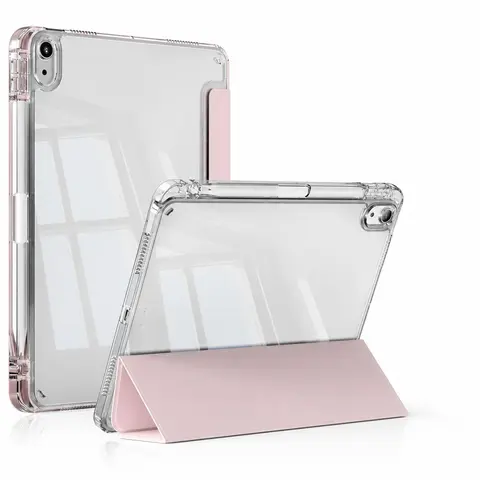 Case for iPad A16 11th Generation 11-Inch 2025, iPad 10th Generation 10.9-Inch 2022, Hybrid Protective Cover with Pencil Holder, Clear Back Cover, Anti-Yellowing Tablet Casing (Case Only)