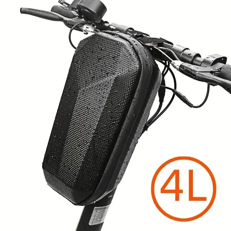 4L Electric Scooter Front Hanging Bag, Waterproof Folding EVA Hard Shell Sports Bag for Xiao Mi Mijia M365 Pro 2 1S Ninebot Electric Scooter, for Carrying Charger and Repair Tools, E-bike Bike Handlebar Bag