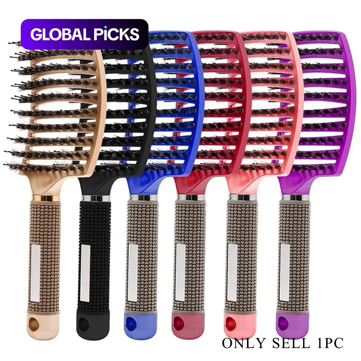 Hair Brush, Scalp Massage Comb, Detangling Hairbrush with Boar Bristle and Nylon for Women, Wet or Curly Hair Detangle Brush, Salon Hairdressing Styling Tool, Hair Styling Tools, Curly Hair Detangler Brush #GLOBAL PICKS