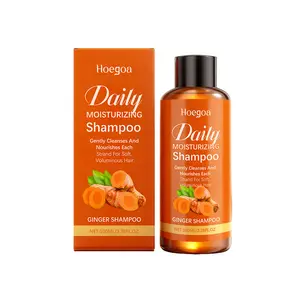Ginger Moisturizing Shampoo, Cleanses Scalp and Hair, Herbal Ingredients, Softening and Volumizing, Nourishing Shampoo