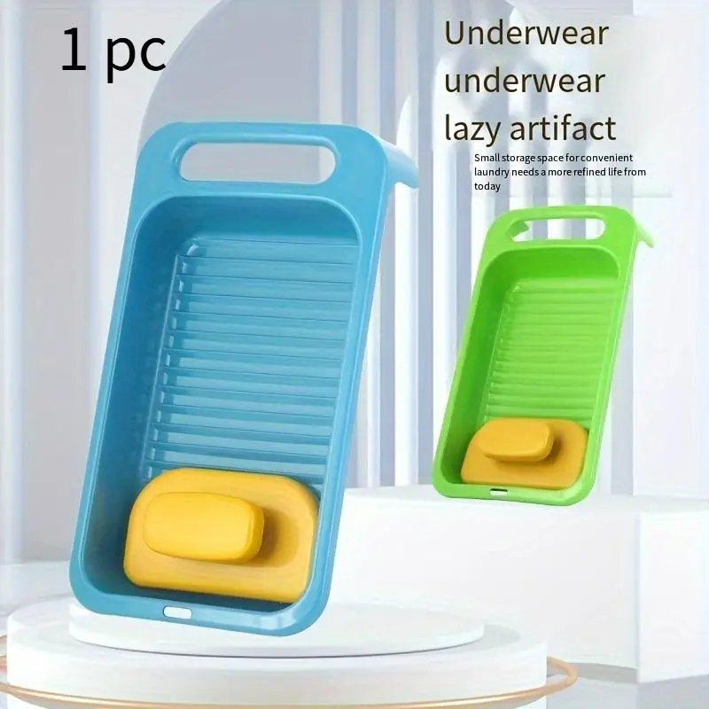 Plastic Manual Laundry Scrubber, Portable Underwear Washer, Handheld Clothes Washing Tool, Easy Wash Rollers, Non-Electric Cleaning Gadget for Delicates - Household Essentials