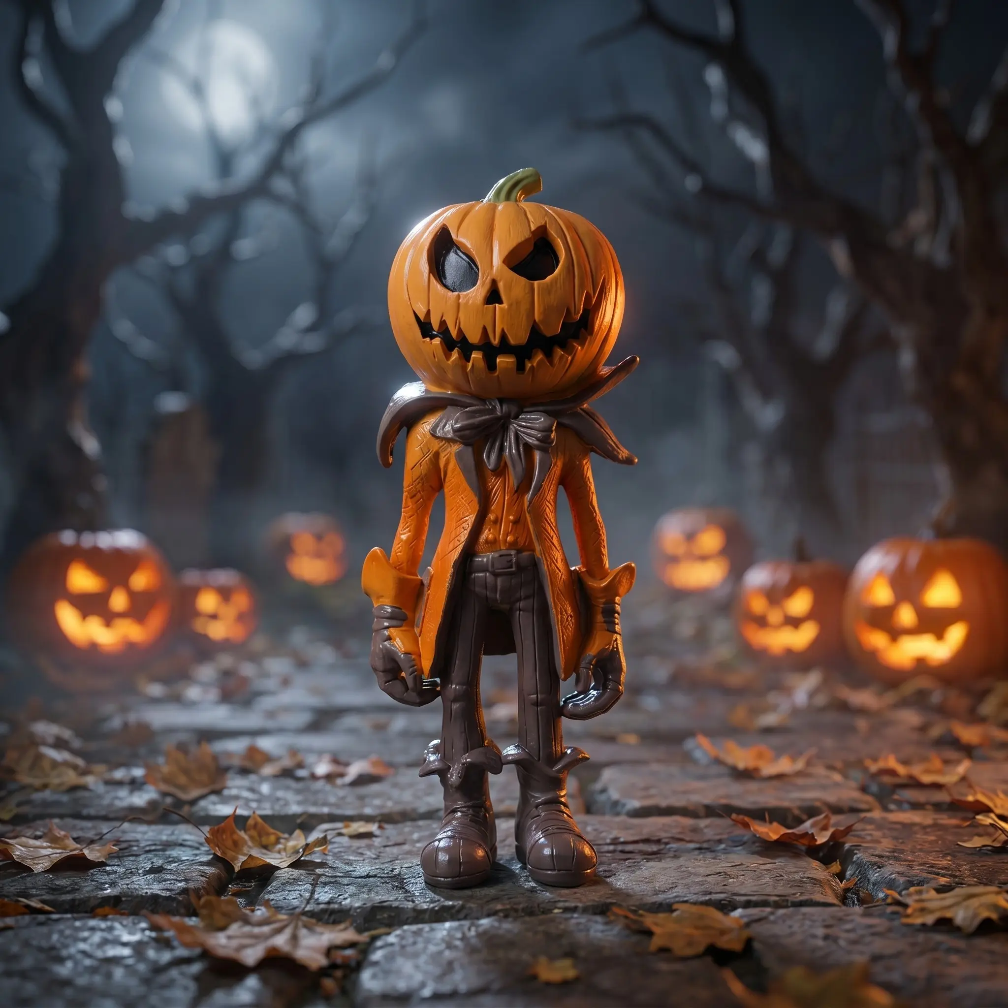 Outdoor Pumpkin Man Statue, Garden Decoration, Porch Garden Decoration, Courtyard Ornament, Patio Decoration, Halloween Garden Decor Gift, Spooky Sculpture, 1pc