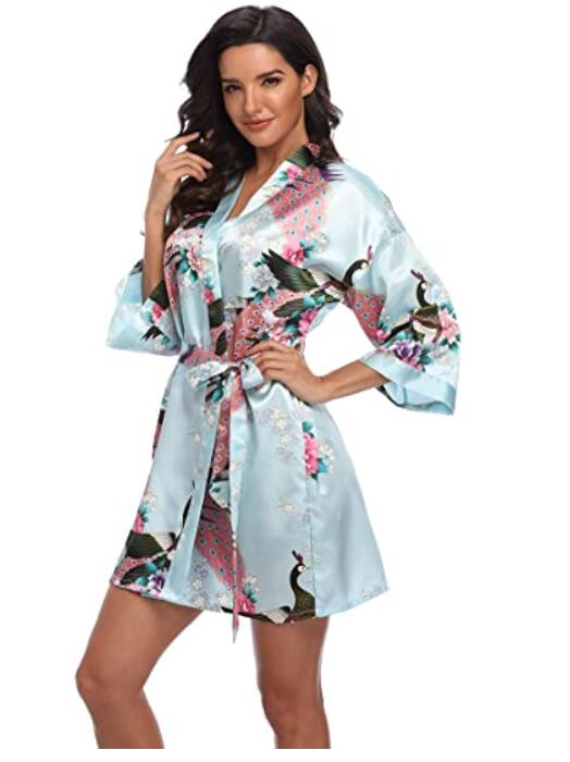 Rayon Robes Women Nightwear Flower Home Clothes Intimate Lingerie Casual Kimono Bath Gown Lady Night Dress Oversize 3XL