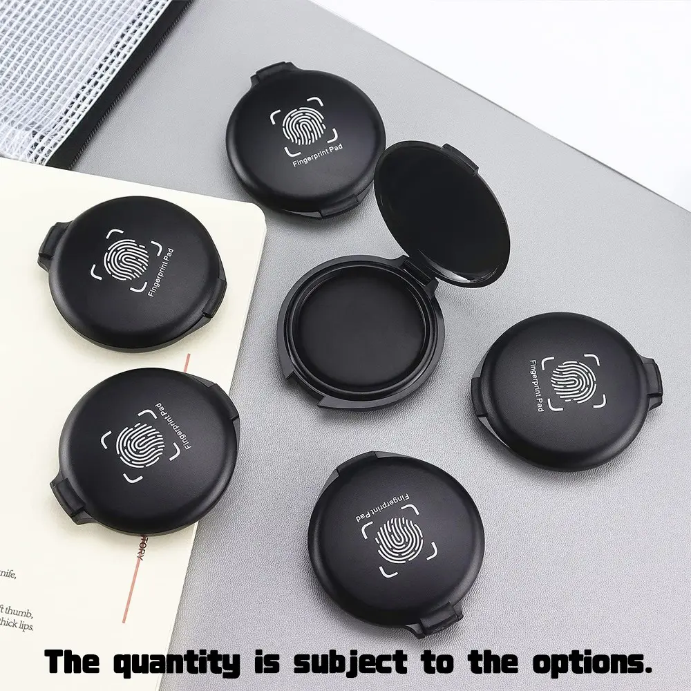 Fingerprint Ink Pad Thumbprint Stamp for Notary Use, Security Identification, ID Card Finger Print Seal