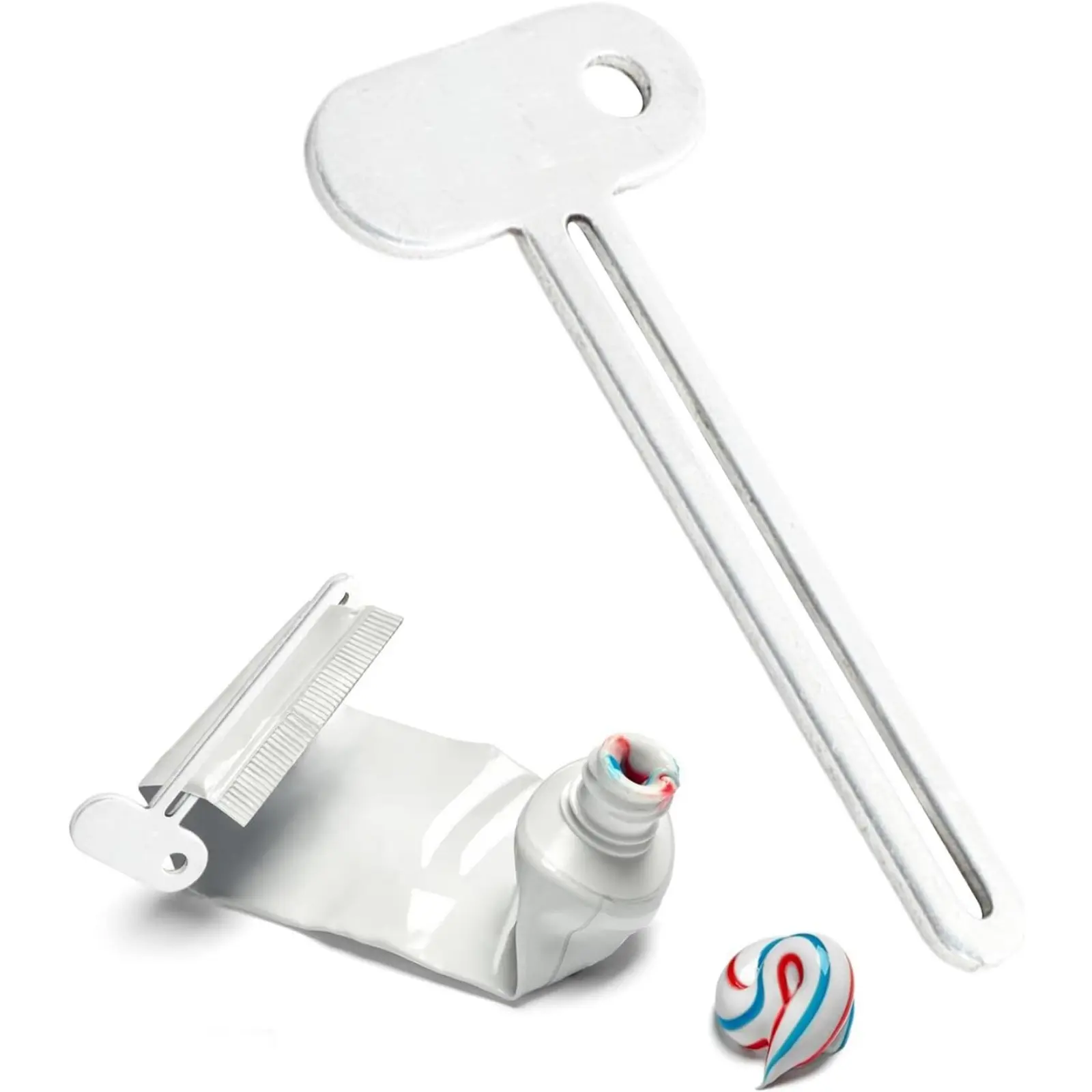 2/5Pcs Stainless Steel Oral Toothpaste Squeezer, Tube Key Squeezers,Metal Tube Squeezer Key Toothpaste Roller Tube Wringer,Key Roller Dispenser Wringer Tools, for Paint, Cream, Cosmetic and Hair Dye