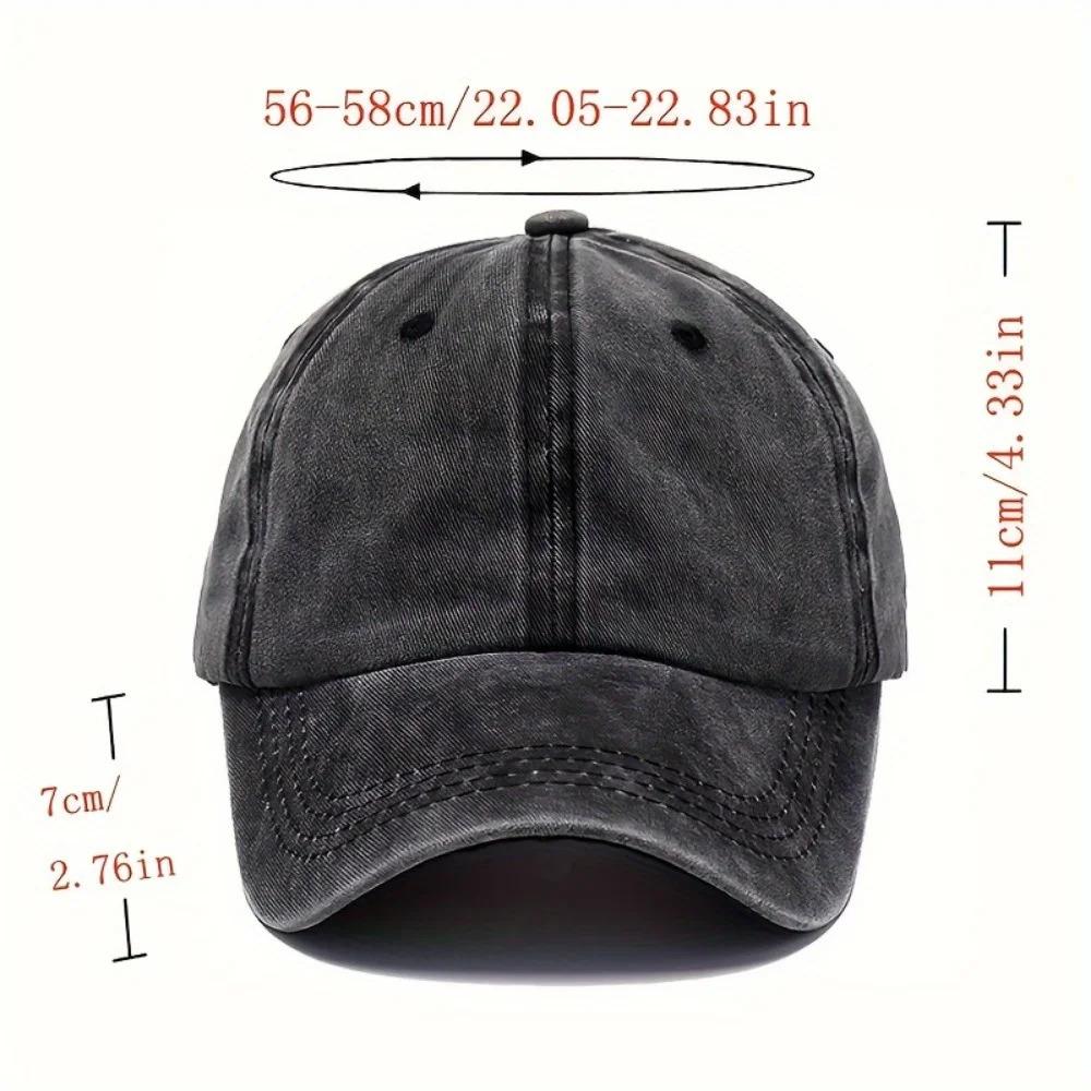 Water washed old duckbill cap, spring and summer soft top, retro curved brim, versatile casual outdoor baseball cap