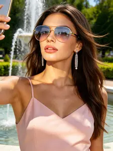 European and American Thin Metal Frame, Classic Pilot Style, Elegant and Versatile, Perfect for Daily Use, Travel, Driving