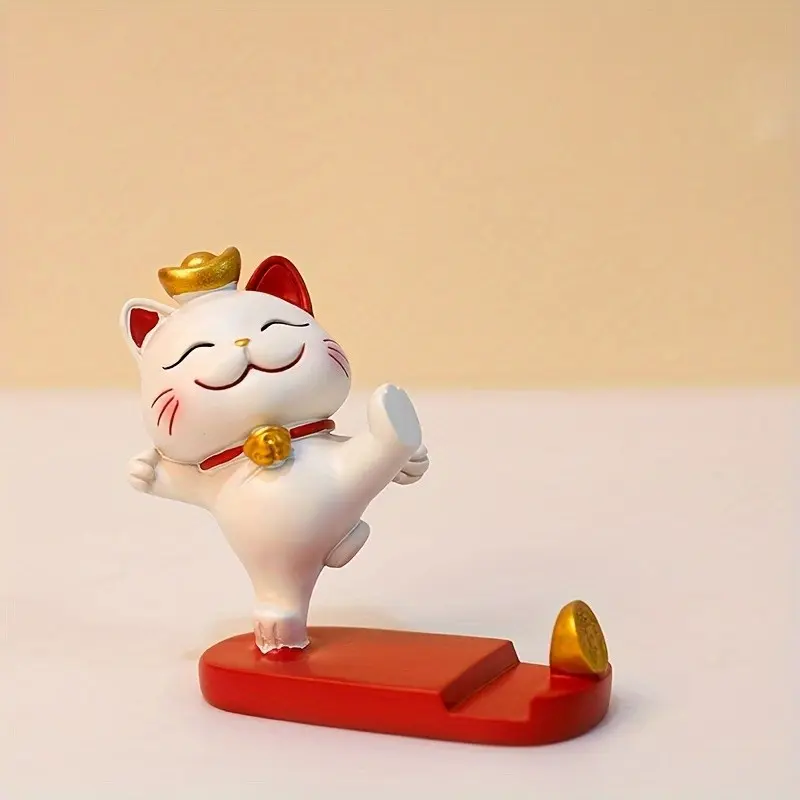 Adorable Cartoon Cat Phone Tablet Stand, Office Desk Decor, Suitable for Phones and Tablets, Random Style, Perfect for Home and Office Use