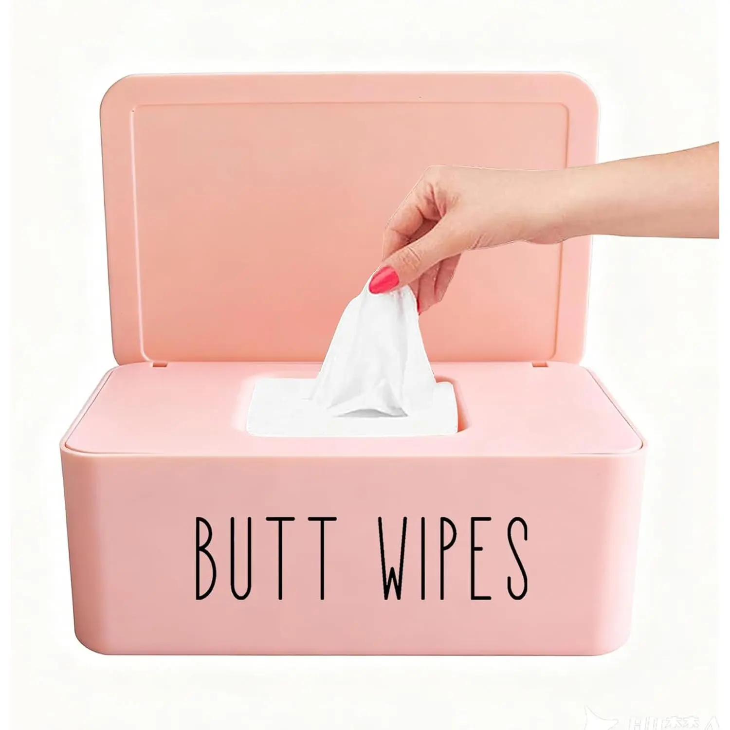 Butt Wipes Dispenser 7.28" L * 4.80" W * 2.75" H, Flushable Baby Wipes Container Holder Nursery