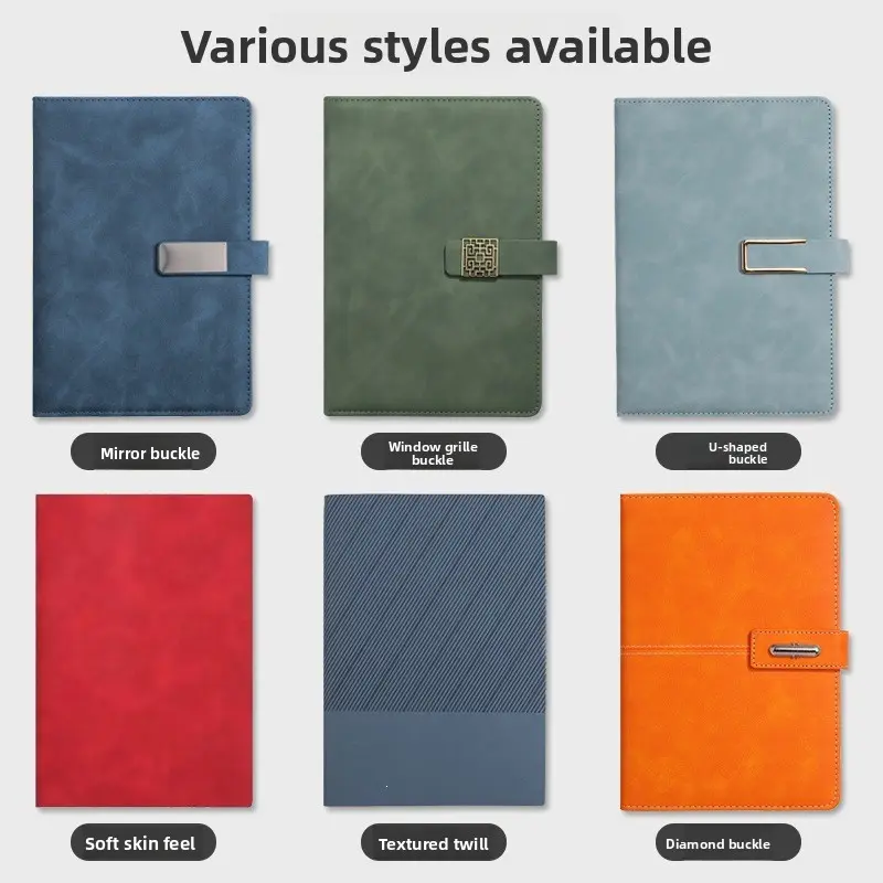 Customized Retro Thick U-Shape Buckle Notebook Gift Set with Vacuum Insulated Water Bottle, Logo-Supported Diary Journal, Corporate Business Souvenir Bundle for Office & Event Giveaways, Any Occasion, Durability And Style