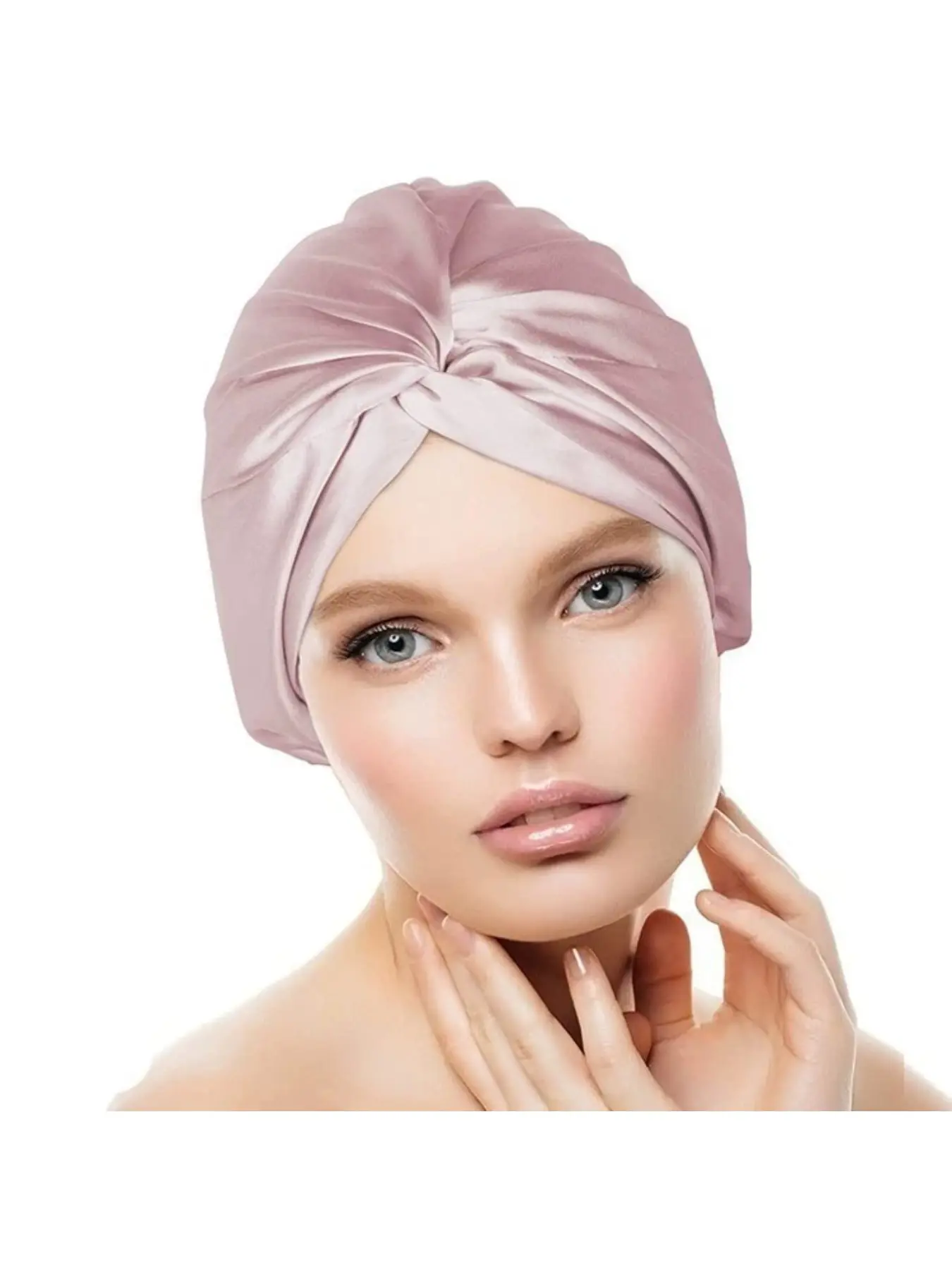 Double Layer Cross Twist Plush Sleep Cap, Soft Hair Care Bonnet, Multi-use Head Wrap for Makeup Shower Daily Home Use