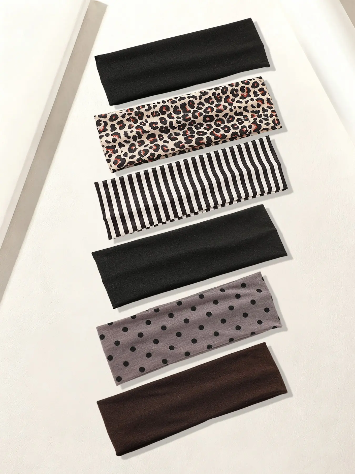 6pcs Retro Striped Polka Dot Leopard Hairbands for Women, High Elastic Sweat-Wicking Breathable Sports Headbands, Versatile Face-Shaping Accessories