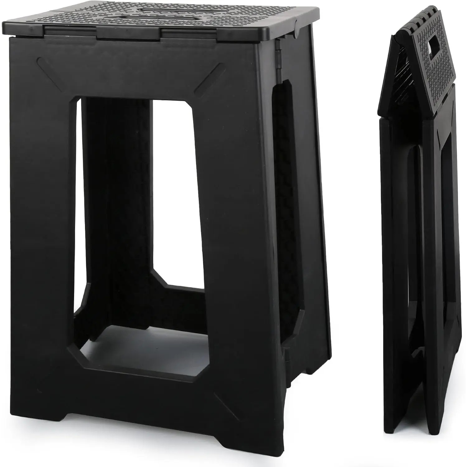 Foldable Small Waterproof Plastic Corner Stool for Bathroom, Non-Slip 17.7"h Shower/Bathtub Stool for Adults & Elderly, Indoor Furniture, Holds Up to 330 lbs