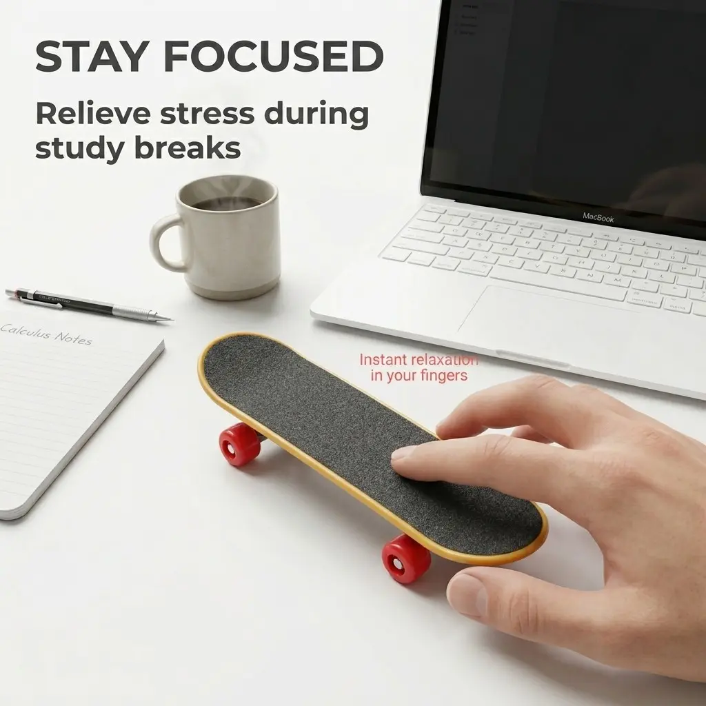 Professional Finger Skateboard, Novelty Toy, Stress Relief Tool, Relax During Breaks, Desktop Decoration Ornament, Unique Gift Idea, Fidget Gift