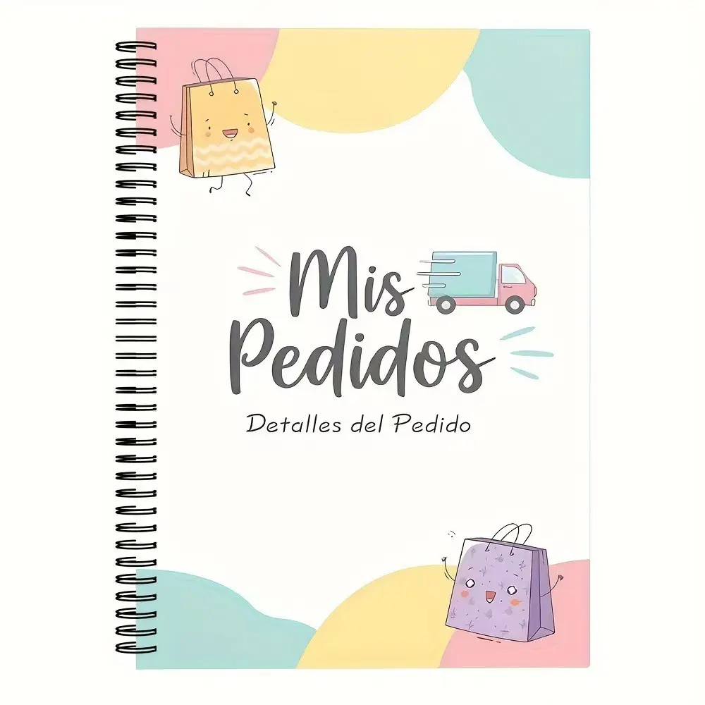 1pc Spanish Order Record Notebook (mis Pedidos), Ideal for Small Business Owners, Sellers, and Online Shopping Enthusiasts, Manage Orders Clearly, Spiral Order Notebooks for Small Business, Customer Orders, Sales Notes, Inventory Tracking, Service Tickets