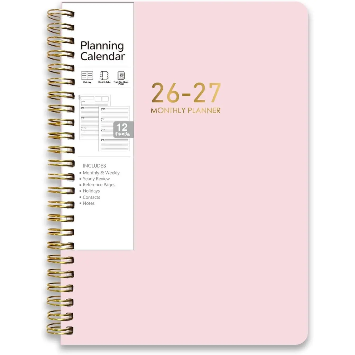 2026-2027 Academic Planner, Monthly/Weekly Layout (July 2026-June 2027) - Practical Flexible Agenda Book with Tabs for Teachers, 5.7"x8.3" Paper, School Office Supplies