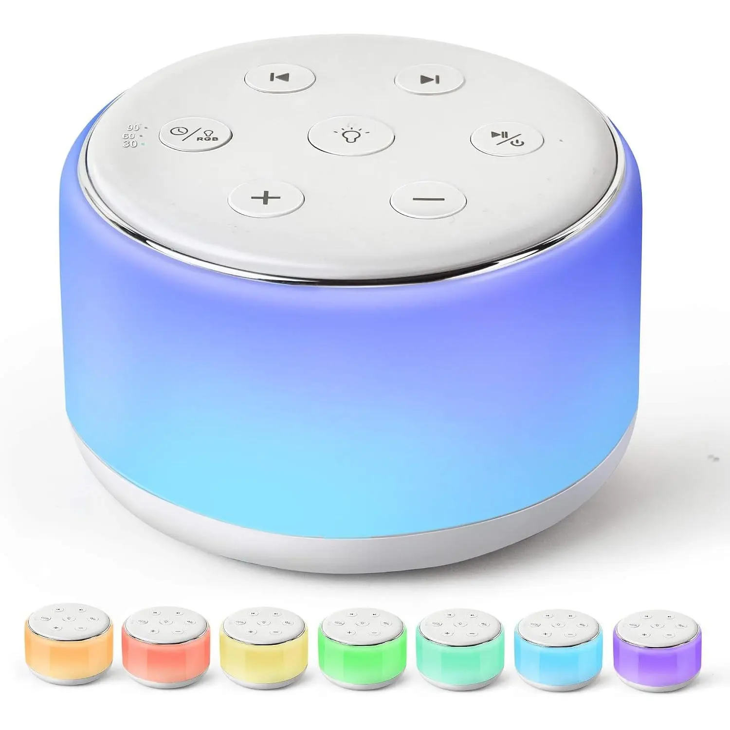 White Noise Sound Machine Baby for Sleeping with Night Light – 34 Soothing Sounds, Rechargeable White Noise Machine for Kids Adults, Portable Lullaby Sleep Machine Baby Soother Home Travel