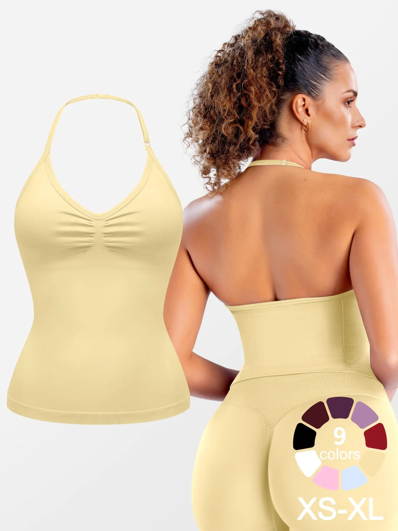 Women's Sporty Vest Set, Thin Strap Sleeveless Gym Workout Sportswear Yoga Top, Solid Color Outdoor Running Vest, Supportive Athletic Wear Activewear