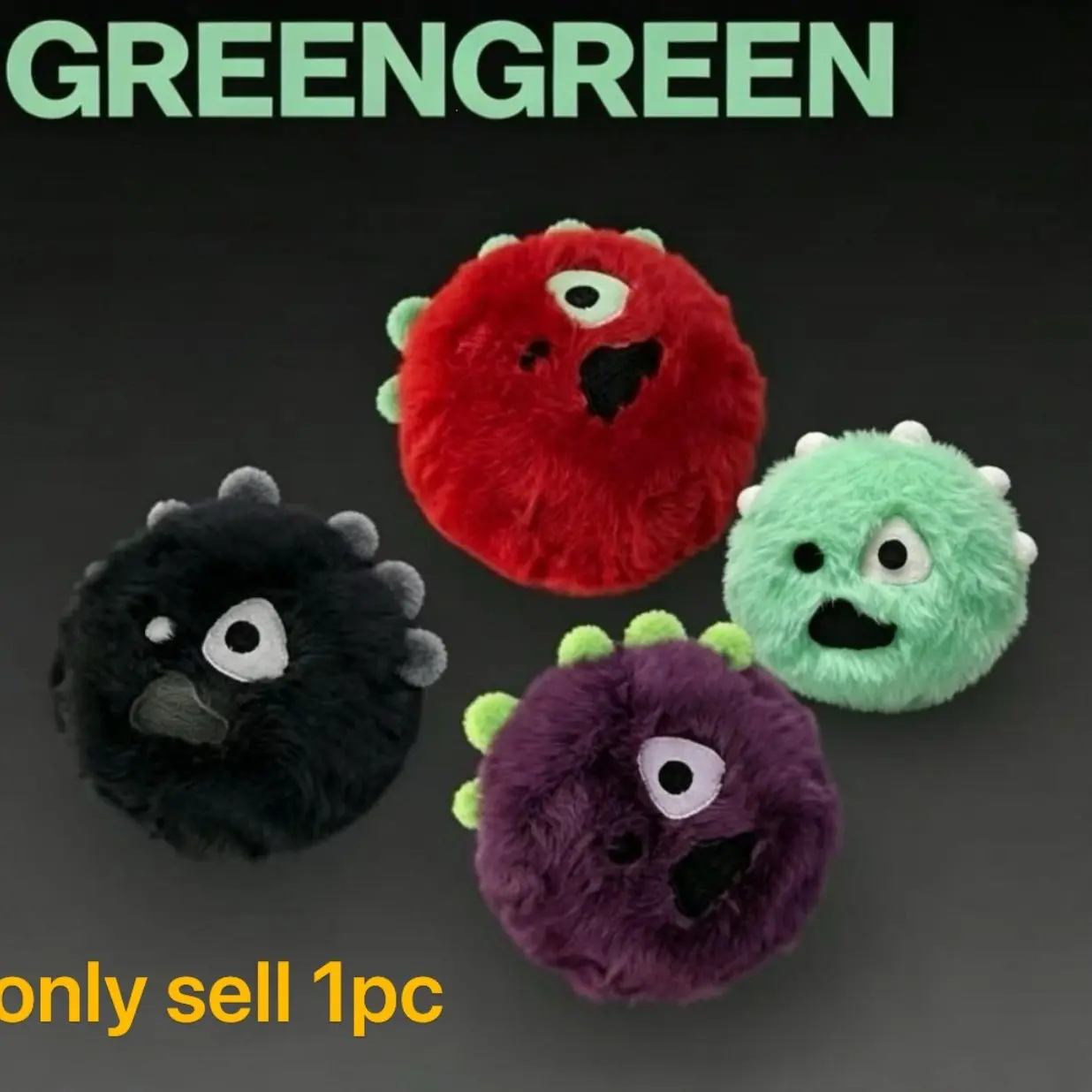 Cute Monster Plush Keychain, Colorful Ball Stuffed Animal Bag Charm, Perfect Gift Idea, Adorable Accessory for Bags and Gifts