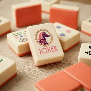 Acrylic Mahjong, hand-rubbed American-style English number mahjong, personalized creative mahjong tiles, 160 tiles, tabletop casual entertainment game.