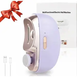 3 in 1 Electric Nail Clippers,  Automatic Electric Nails with Polishing, USB Rechargeable with Light Scissors, Portable LED Nail Trimmer