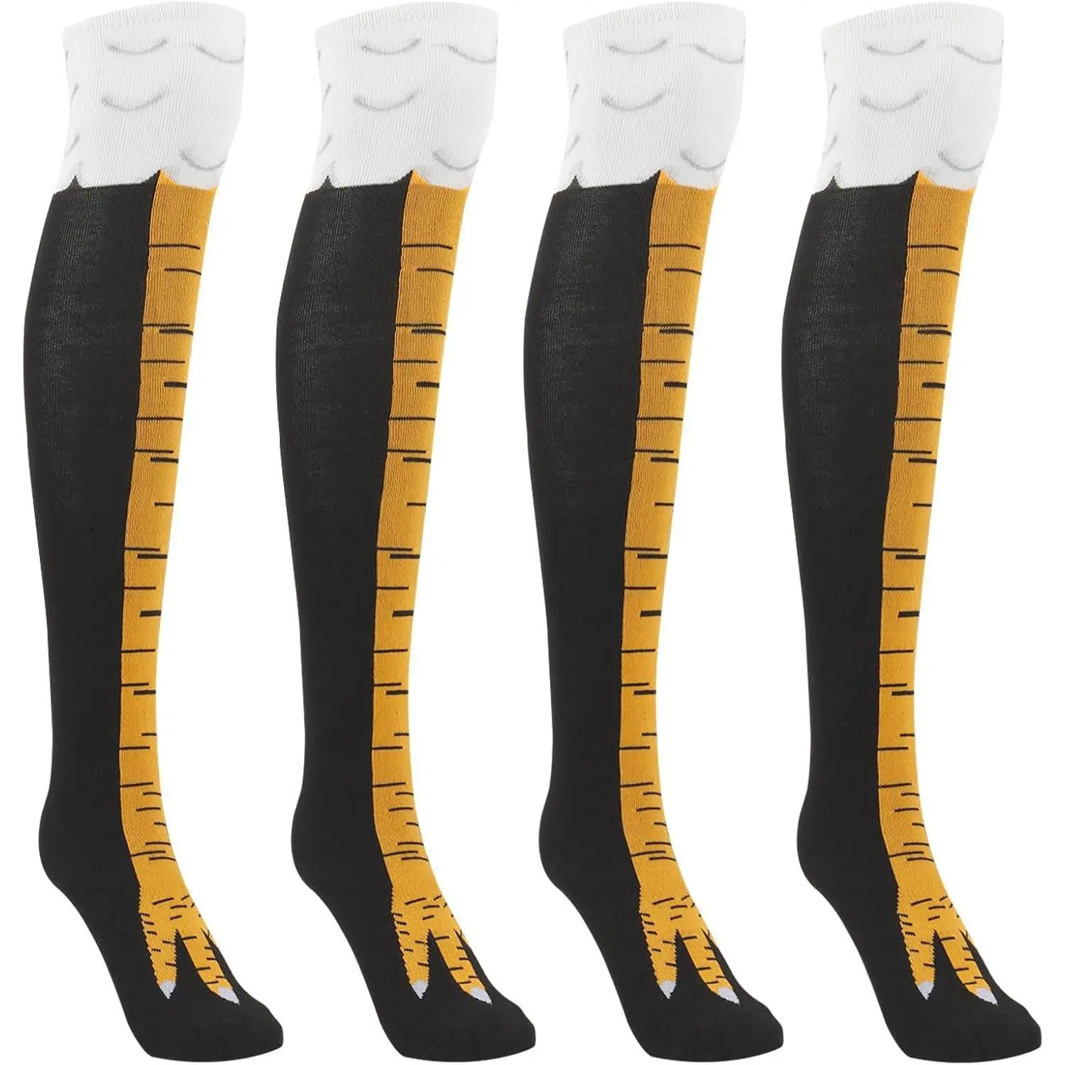 Chicken Leg Sock,Calf Socks Party Gifts for Women Men,Chicken Feet Costume,Funny Chicken Legs Socks Womenswear Carnival Comfortable Cosplay Maternity Bridal Basic Minimalist ,Crazy Funny Chicken Feet Socks for Women Men