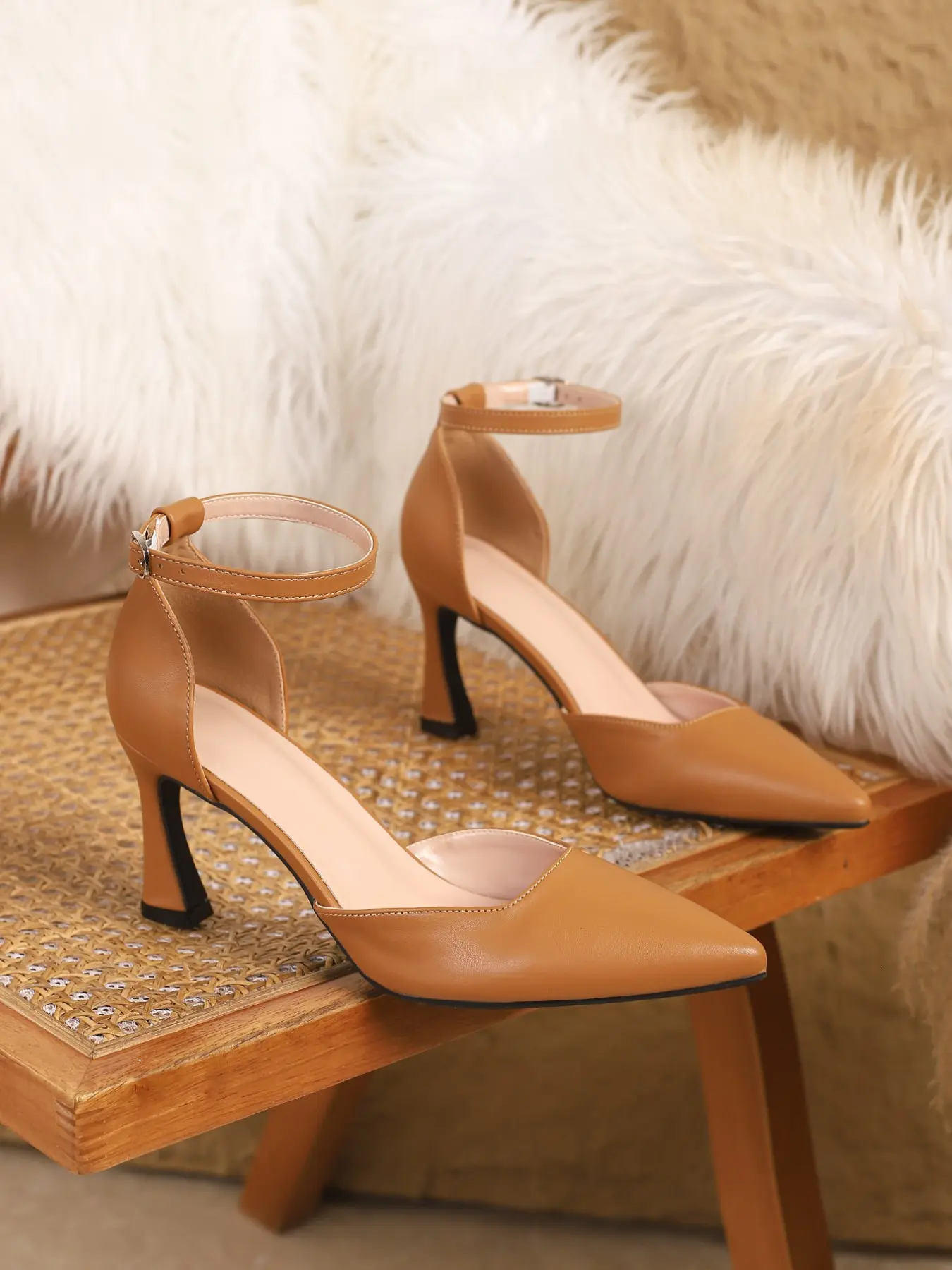 Elegant Pointed Toe High Heel Shoes, PU Leather, Rubber Sole, All Seasons, Formal Shoes, Party, Wedding, Holiday, Christmas, Evening Event