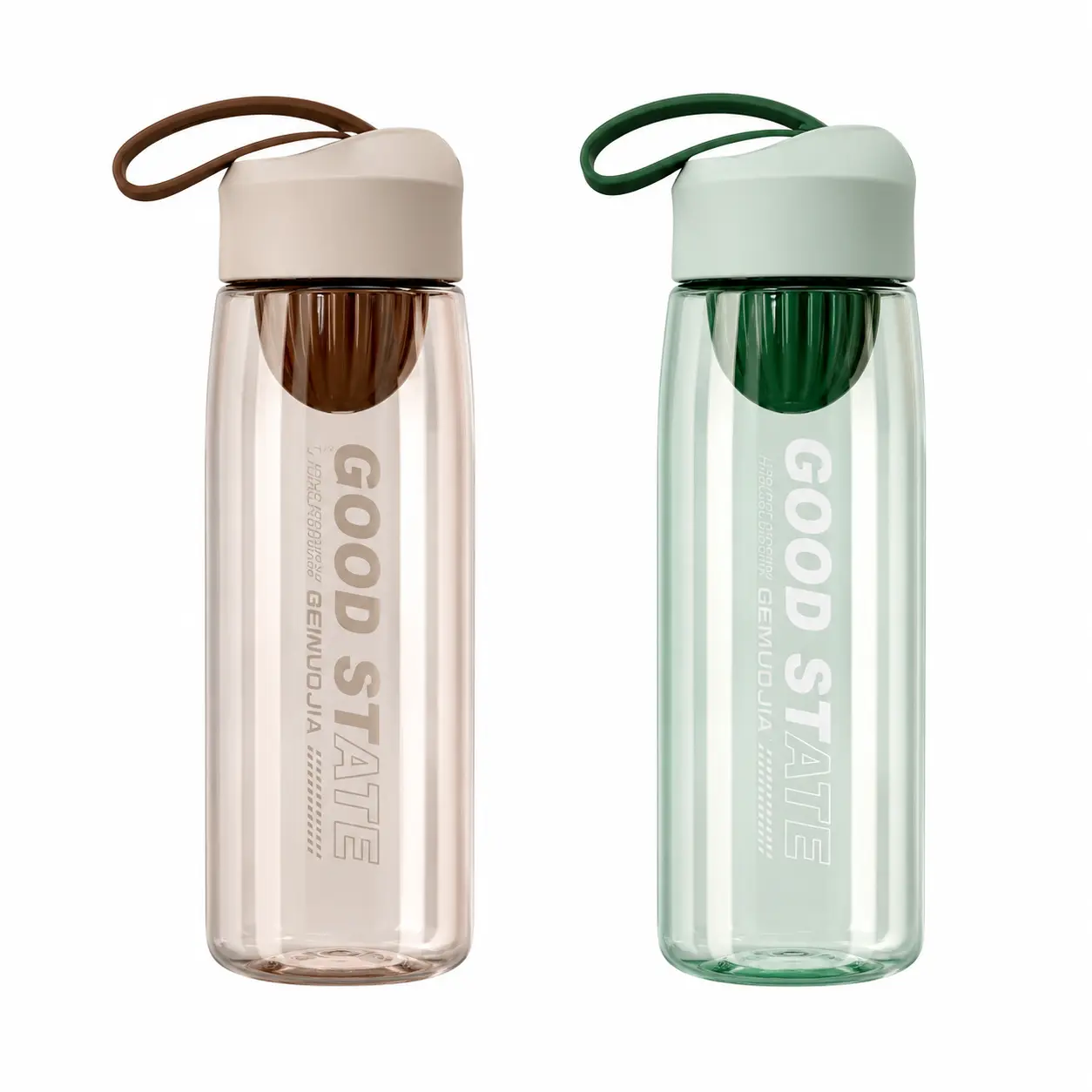 Lightweight Portable Filter Water Bottle with Built-in Stainless Steel Mesh Strainer, BPA-Free Tritan Plastic Construction, Measuring Scale Markings, Shock-Resistant Design, Leak-Proof Lid, Ideal for Students, Hikers, and Daily Hydration on the Go