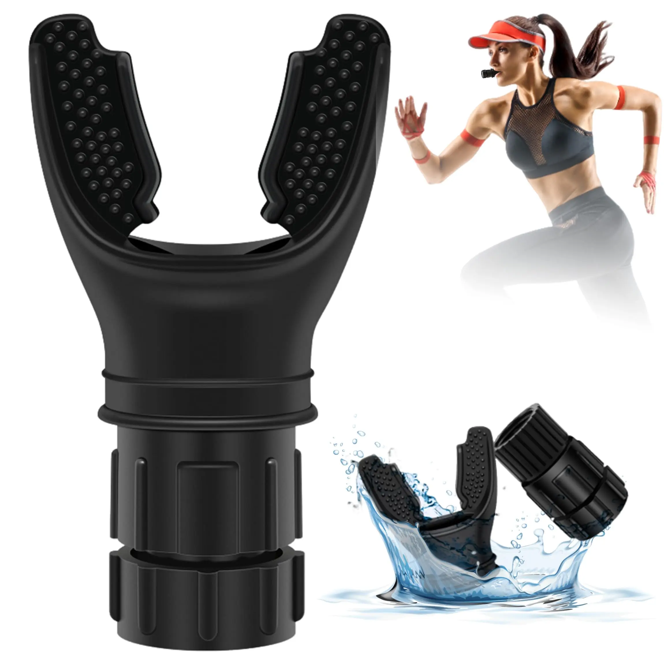 Breathing Exerciser for Lungs - Respiratory Muscle Trainer Made with Ultra-Soft Pure Silicone, Portable Workout Accessory for Athletes & Daily Fitness, Workout Accessories, Training Gear, Compact, Compact Exercise Equipment, Workout Equipment