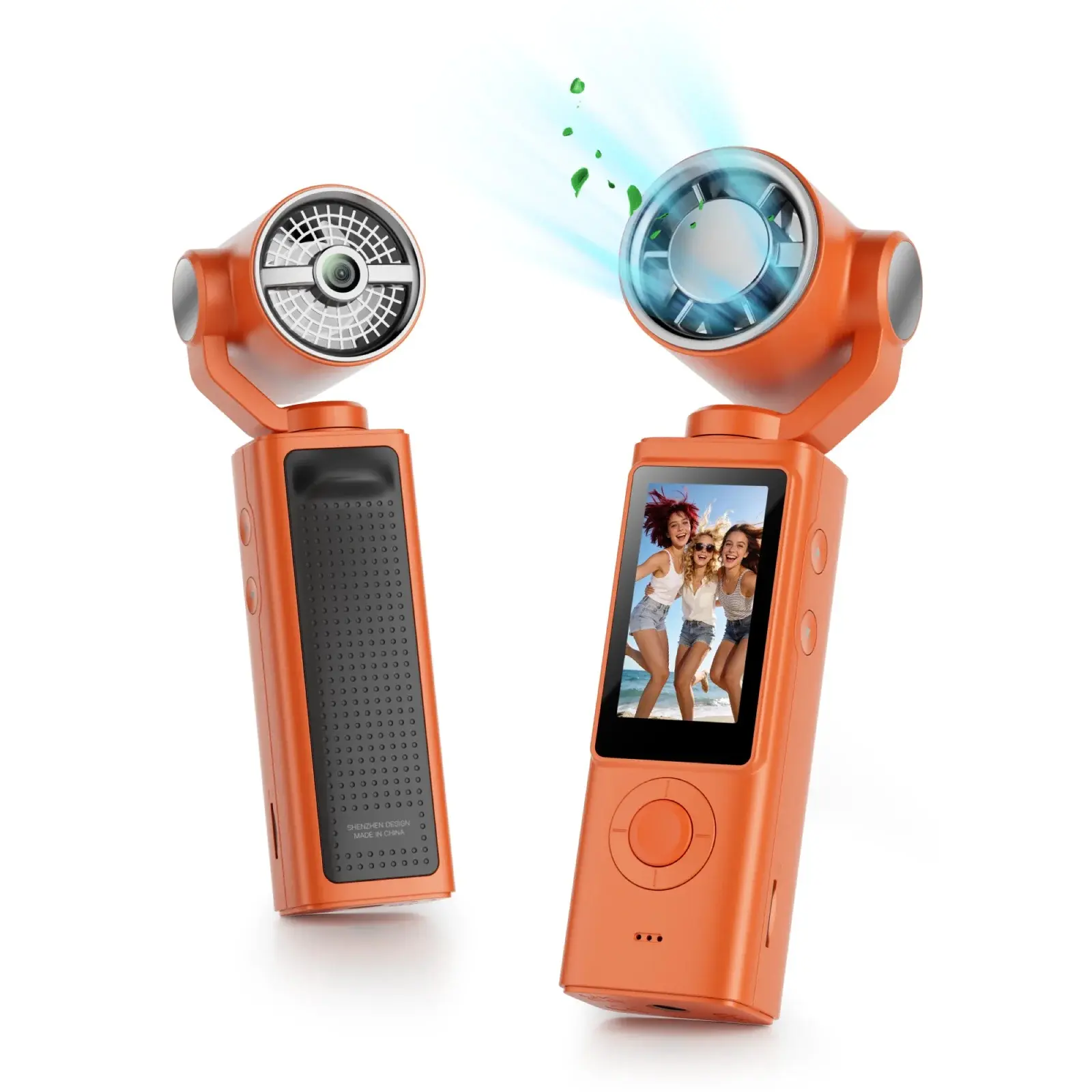 Portable Handheld Vlog Video Camcorder - IPS Display, Rotatable Fan Lens, Pocket-Sized Digital Camera for On-the-Go Recording