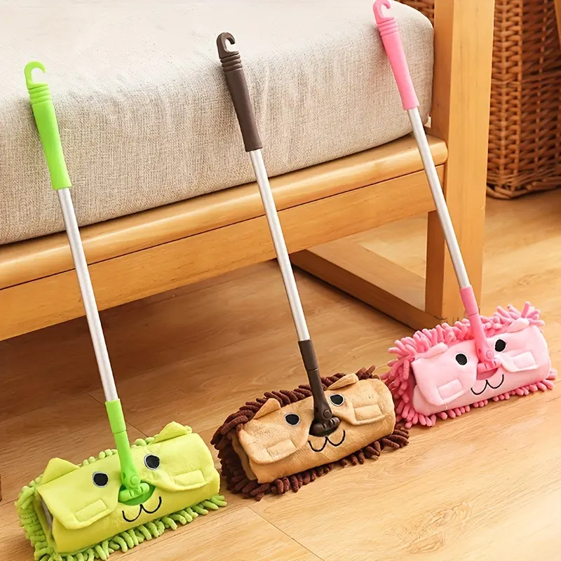 Bee Senor Mini Household Cleaning Mop - Portable Plastic Floor Mop with Cute Cartoon Character Design, Ideal for Back to School Season, Halloween, Christmas Gifts & Home Decor, Festive Gift Item |   Playful Design |   Durable Plastic Mop, Mop for Floor