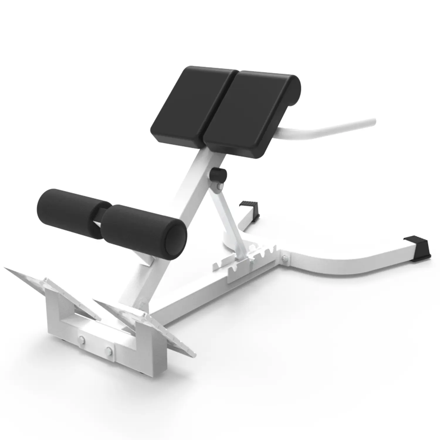 Dual Adjustable Roman Chair Back Extension Bench , 330Lbs Weight Capacity, Adjustable Back Exercise Machine for Core Strength and Back Pain Relief for Home Gym