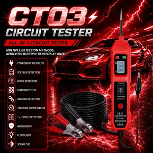 Ct03 6-24v Automotive Circuit Tester Pen, LED Display, Car Electrical Voltage Tester with Buzzer, Ideal for Auto Repair