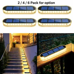 Solar Powered Outdoor Light, Waterproof LED Path Light, Outdoor Solar Step Light, Outdoor Step Lamps, Solar Landscape Lights, Waterproof Garden Lamp, Waterproof Ground Lighting, Solar Powered Light Bar for Stairs Driveway Walkway Pathway Porch
