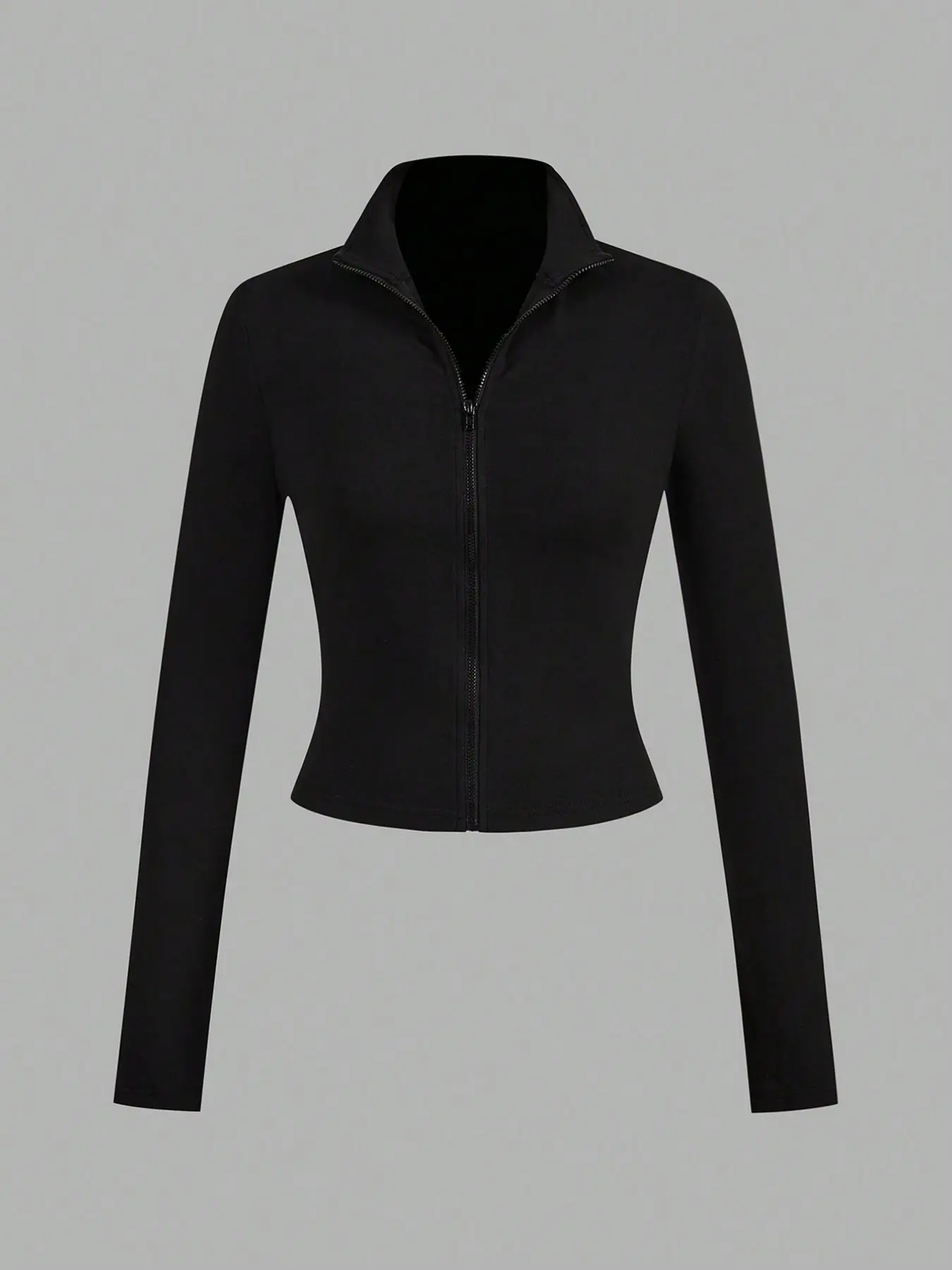 Women's New Fashion Casual Sporty Top, Zipper Design, Tight Fit, Bodycon Shirt, Trendy Ladies' Clothing, Comfortable and Stylish, Stretchy Workout Top