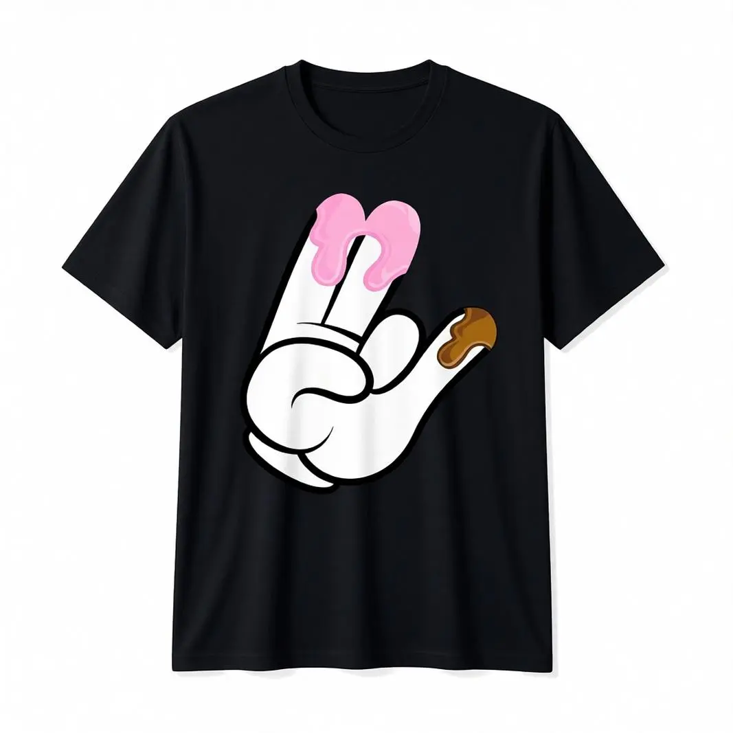 Men's Short-Sleeve Cotton T-Shirt - Customized, Simple, Breathable, OOTD Funny Adult Humor Shocker Style, Round Neck, Menswear, Graphics, Knitted