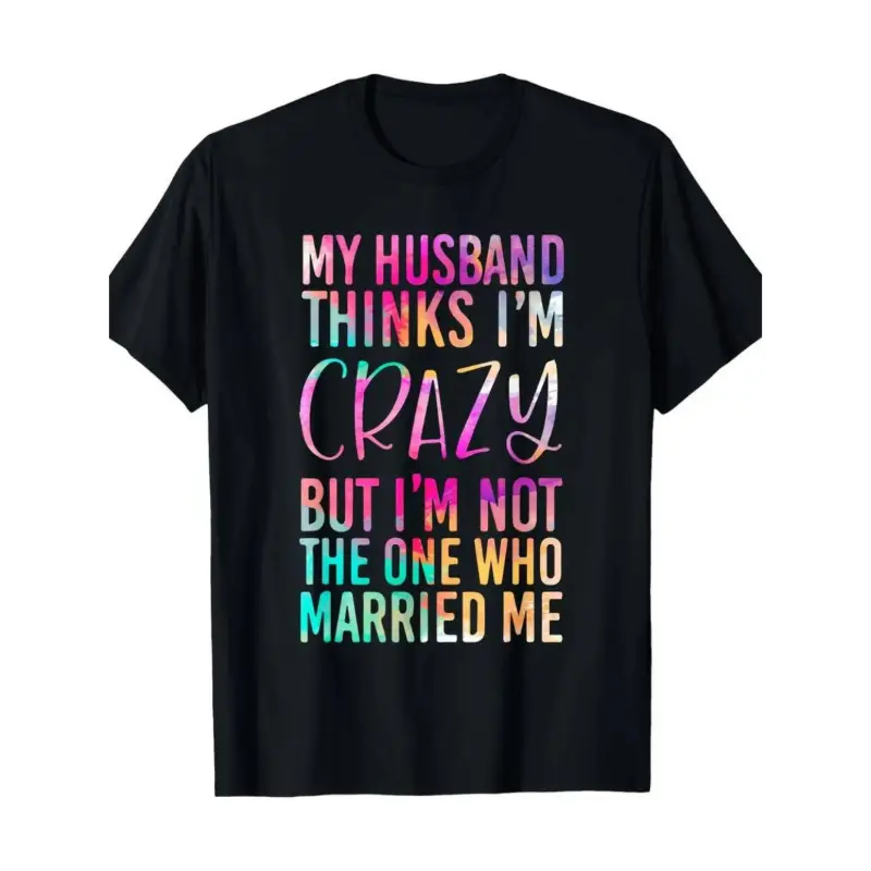 Husband & Wife Couple Matching Graphic T-Shirt    Married Slogan Tee for Wedding & Marriage Anniversary Gifts, 100% Pure Cotton Soft Casual Tees