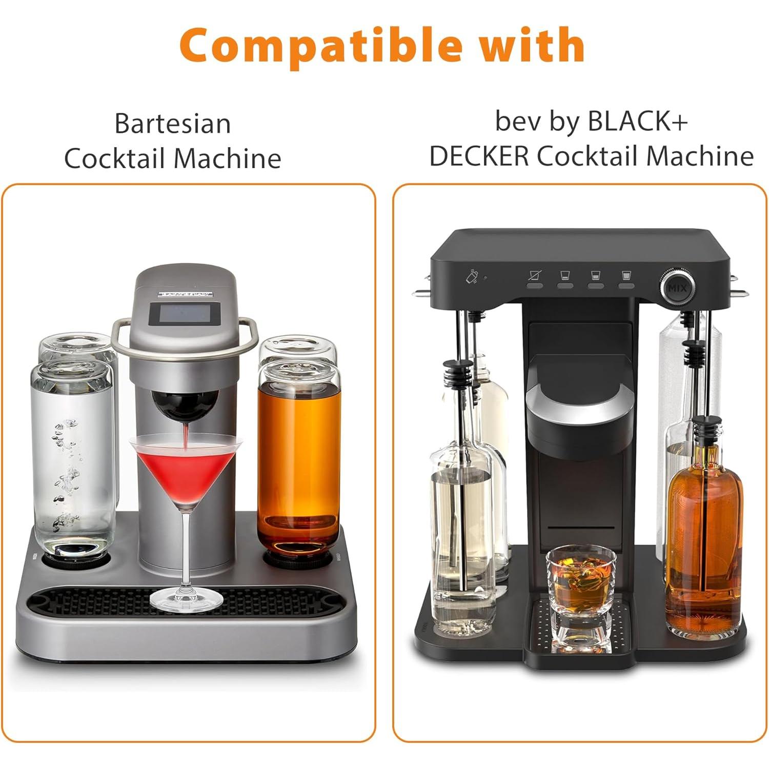 Storage Drawer for Bartesian Capsules, Stackable  Pod Holder for Bartesian  Machine Compatible with Bev by   Machine - Black/40 Pods Capacity