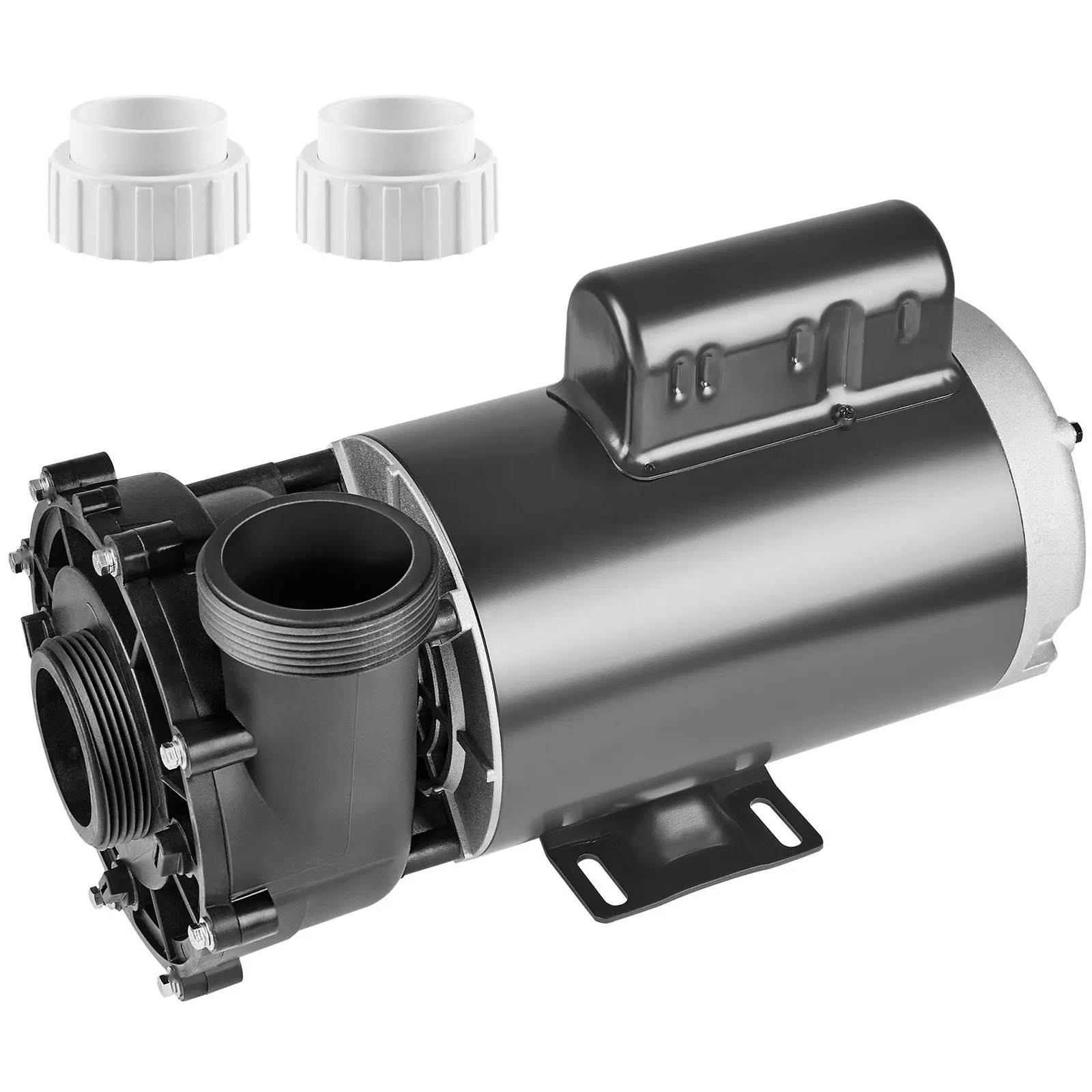 2-Speed Spa Pump, 56-Frame, 220-240V AC Hot Tub Pump with Dual Performance: 4HP at 210 GPM High Speed and 0.7HP at 103 GPM Low Speed, 2-Inch Port, 90-Degree Rotational Interface, 65.61 ft / 16.07 ft Head, UL Listed