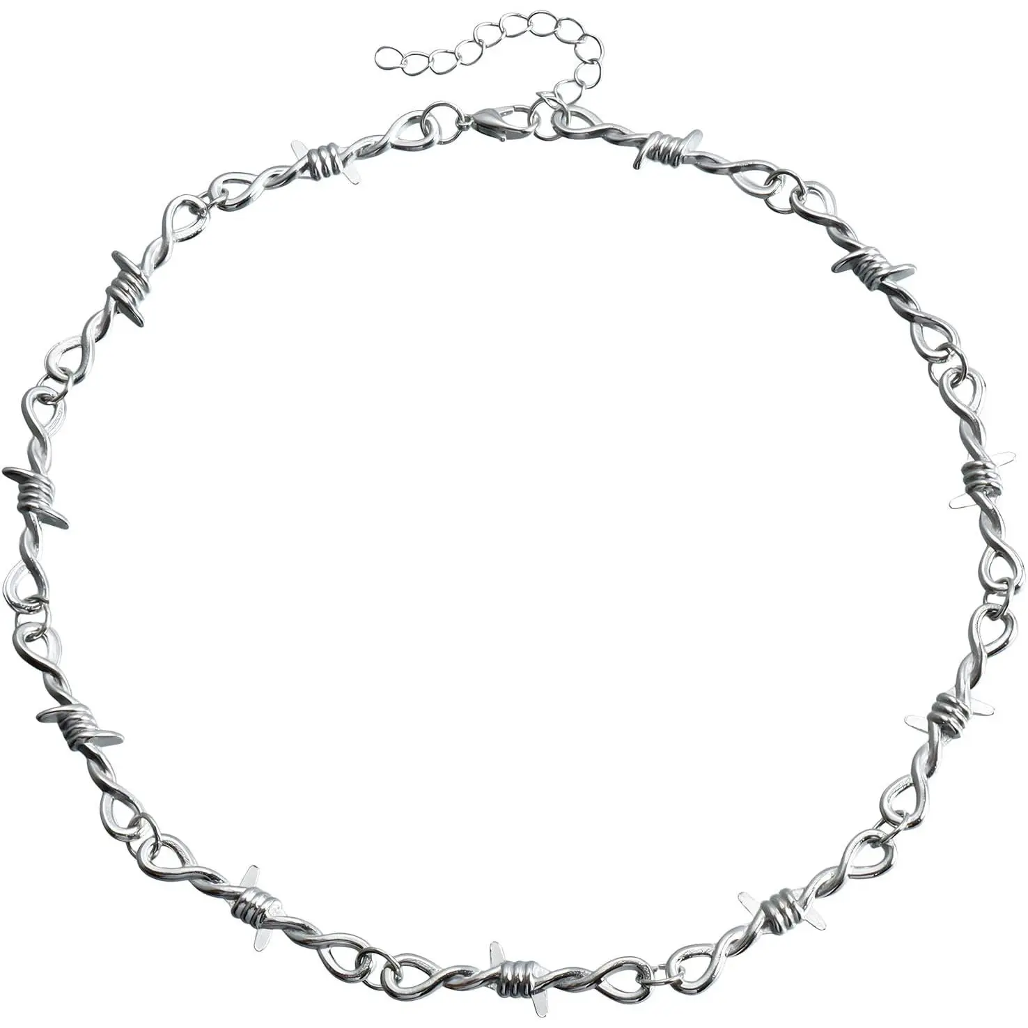 Barbed Wire Necklace Barbwire Little Thorns Chain Choker