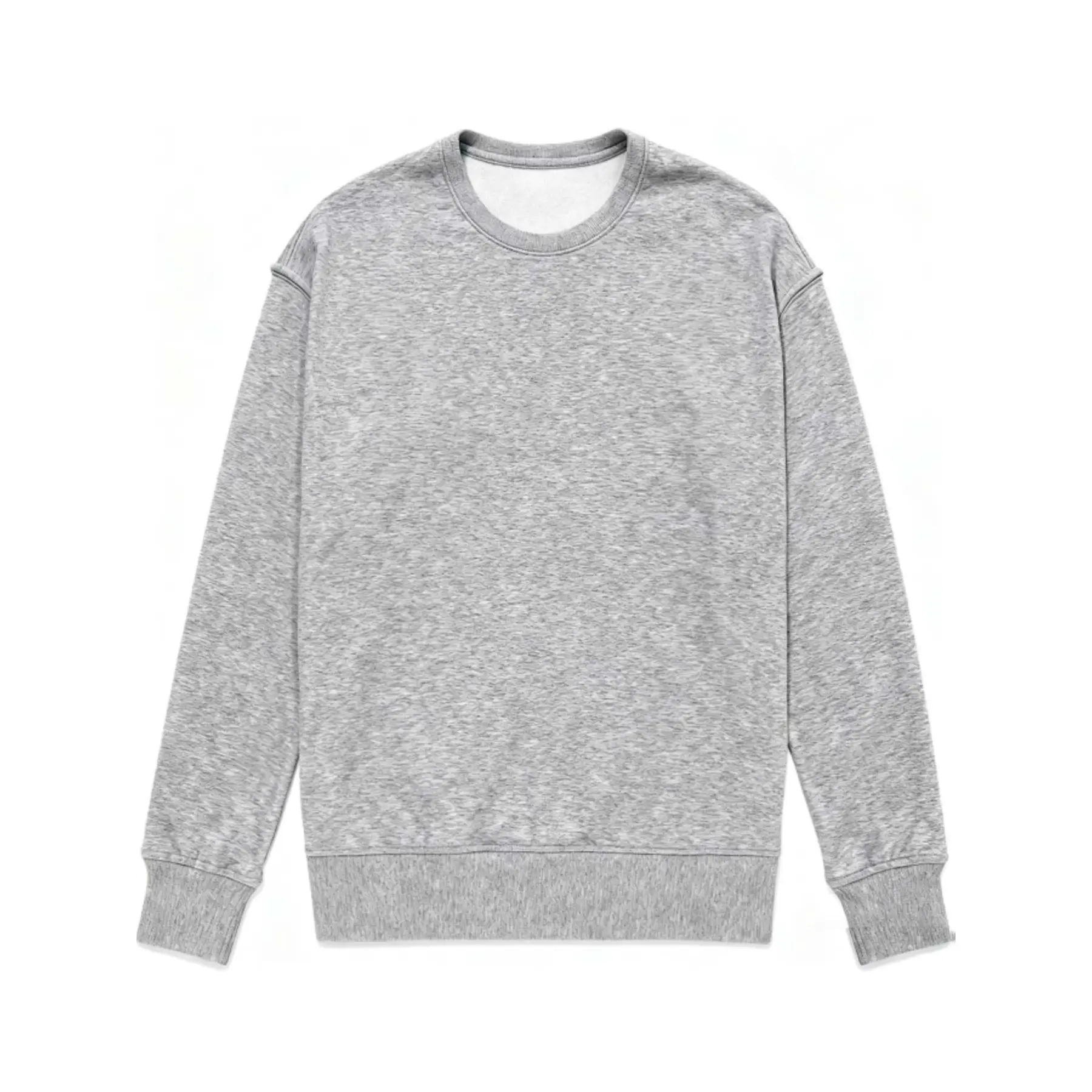 Men's 380G Black Fleece Crewneck Sweatshirt, Heavyweight Pullover Long Sleeve Top (S-2XL)