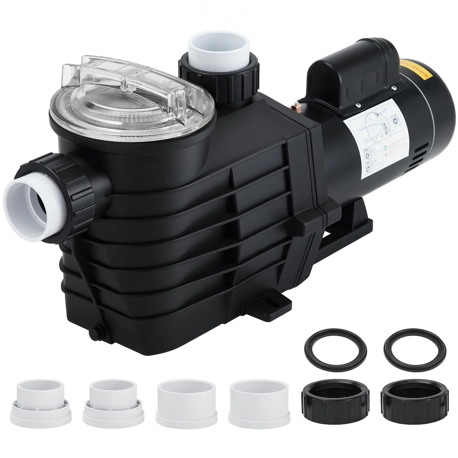 Garvee 2.5HP Dual Voltage Self-Priming Pool Pump｜Single Speed 100 GPM, Built-in Strainer Basket, ETL & DOE Certified 115/230V 60Hz, Heavy-Duty Circulation Pump for Inground & Above-Ground Pools, Spas and Hot Tubs, Model J150010E